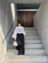 sheer volume sleeve blouse